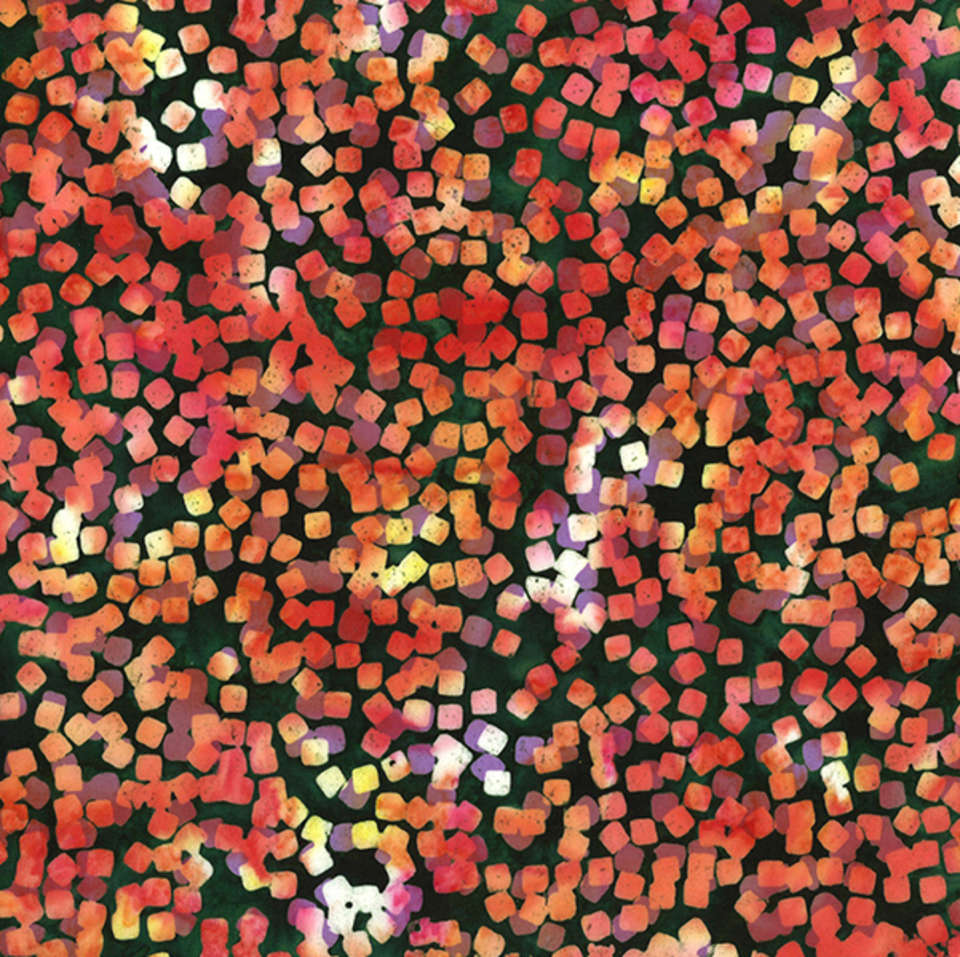 Hoffman California Fabrics - Boho - V2541-381-Pomegranate