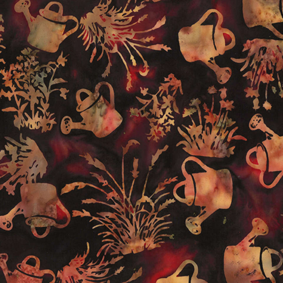 Hoffman California Fabrics - Homestead - V2544-515-Rum-Raisin