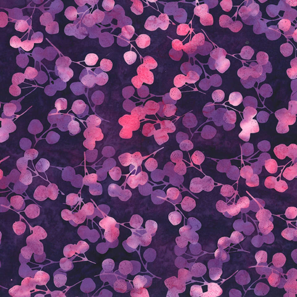 Hoffman California Fabrics - Violet and Pink Skies - V2531-405-Wild-Berry