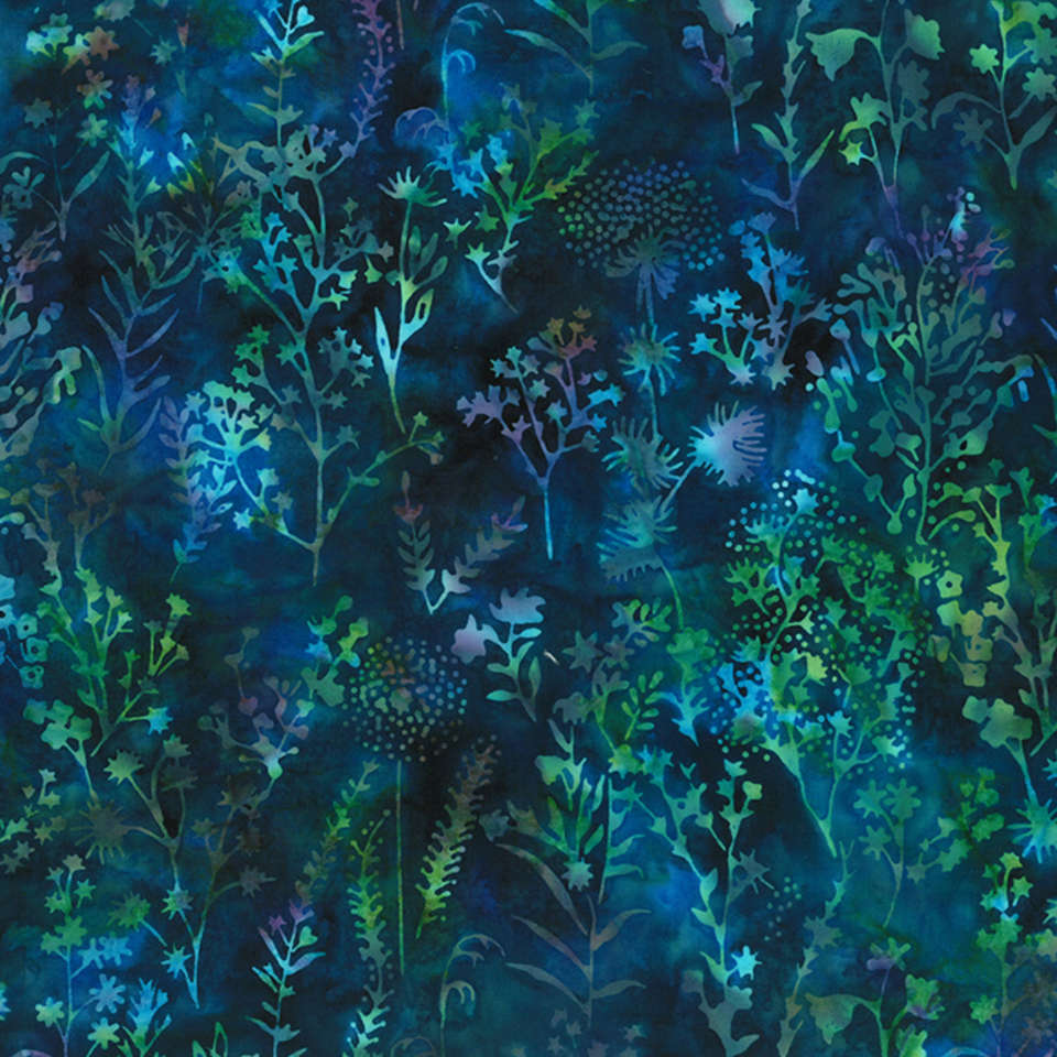 Hoffman California Fabrics - Prismatic Blooms - V2555-582-Twilight