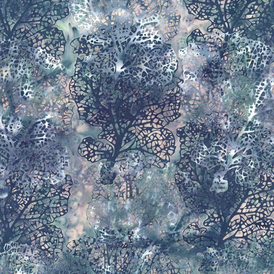 Hoffman California Fabrics - Jelly Fish Batiks - MR42-65-Denim