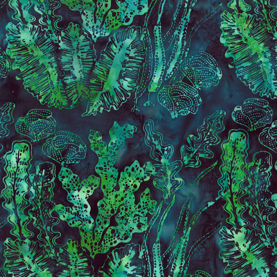 Hoffman California Fabrics - Jelly Fish Batiks - MR41-31-Emerald