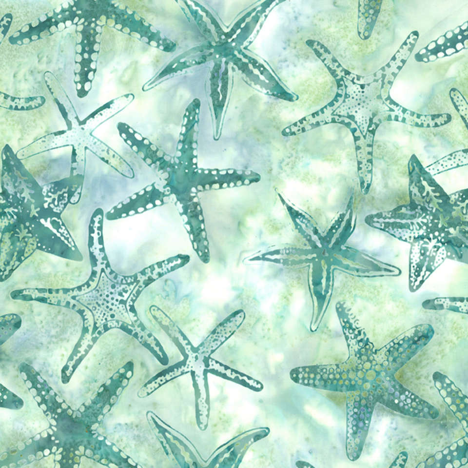 Hoffman California Fabrics - Jelly Fish Batiks - MR46-522-Seagrass