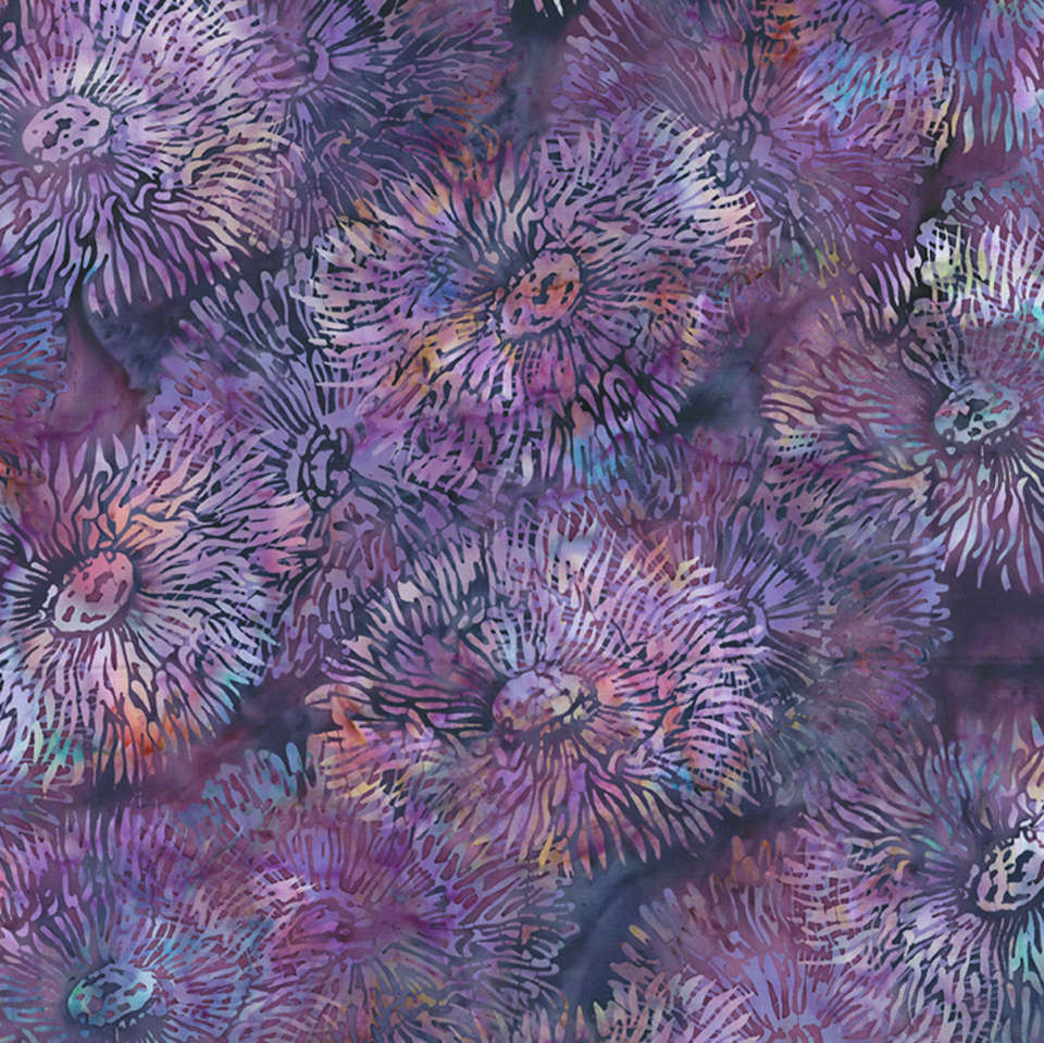 Hoffman California Fabrics - Jelly Fish Batiks - MR45-88-Boysenberry