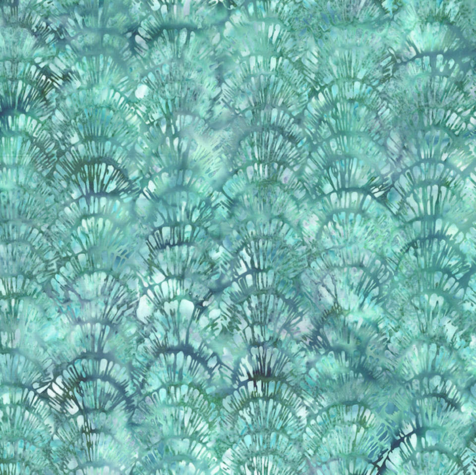 Hoffman California Fabrics - Jelly Fish Batiks - MR47-226-Seaholly