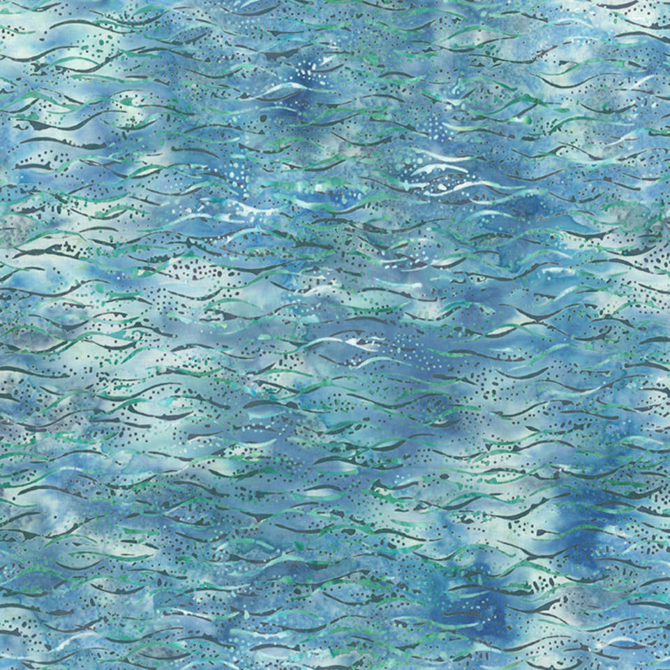 Hoffman California Fabrics - Jelly Fish Batiks - MR44-462-Dewdrop