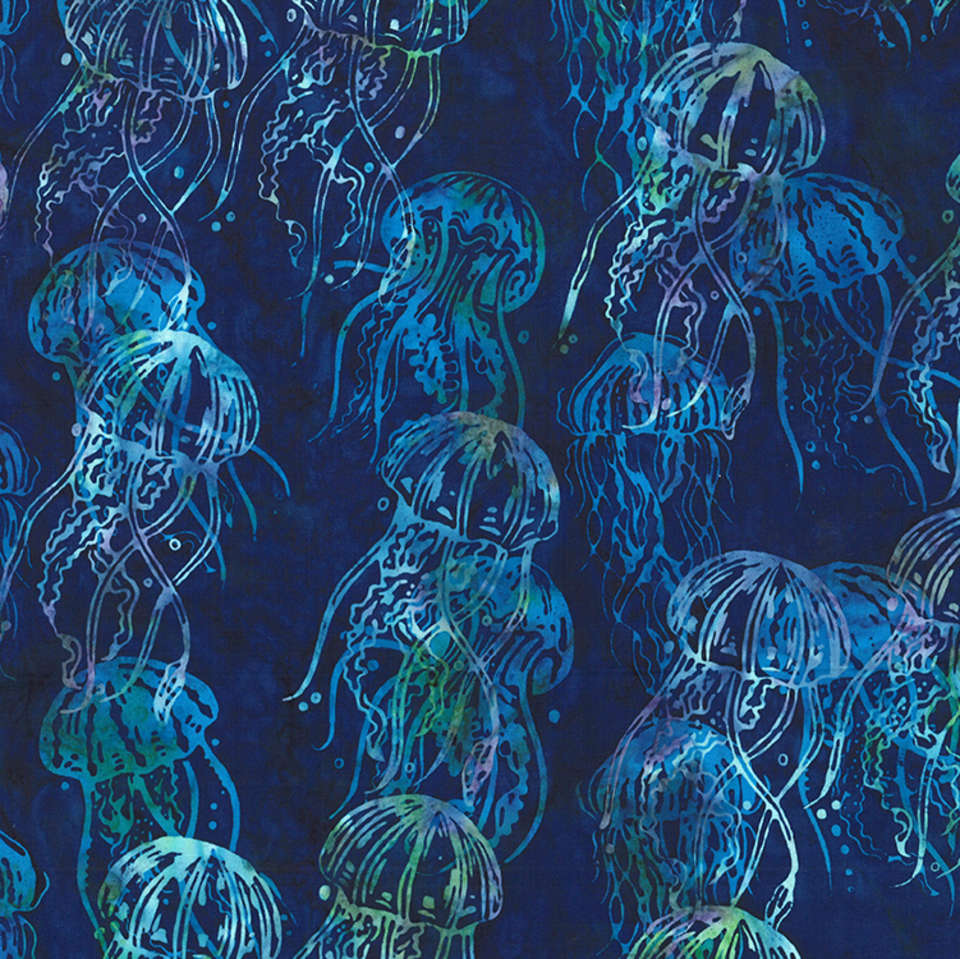 Hoffman California Fabrics - Jelly Fish Batiks - MR40-504-Montego