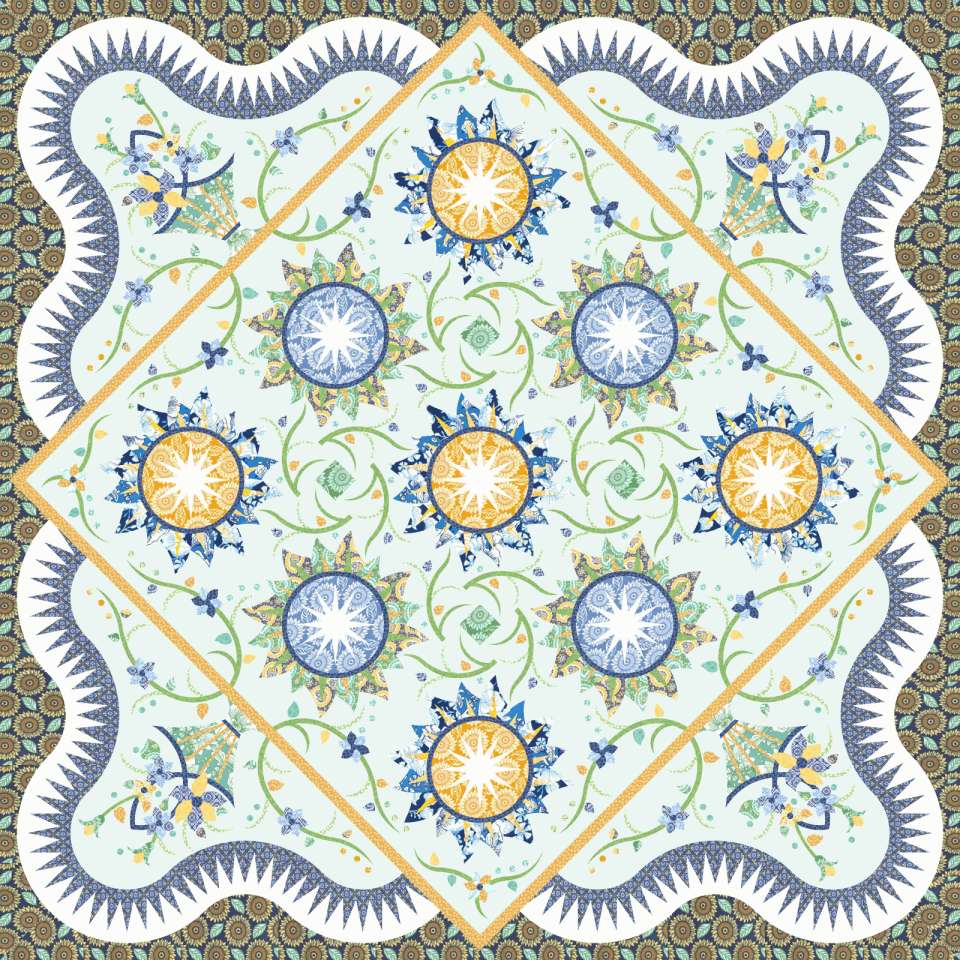 Pocket Full of Posies KE in Moda's Sunflowers in My Heart Quilt Kits