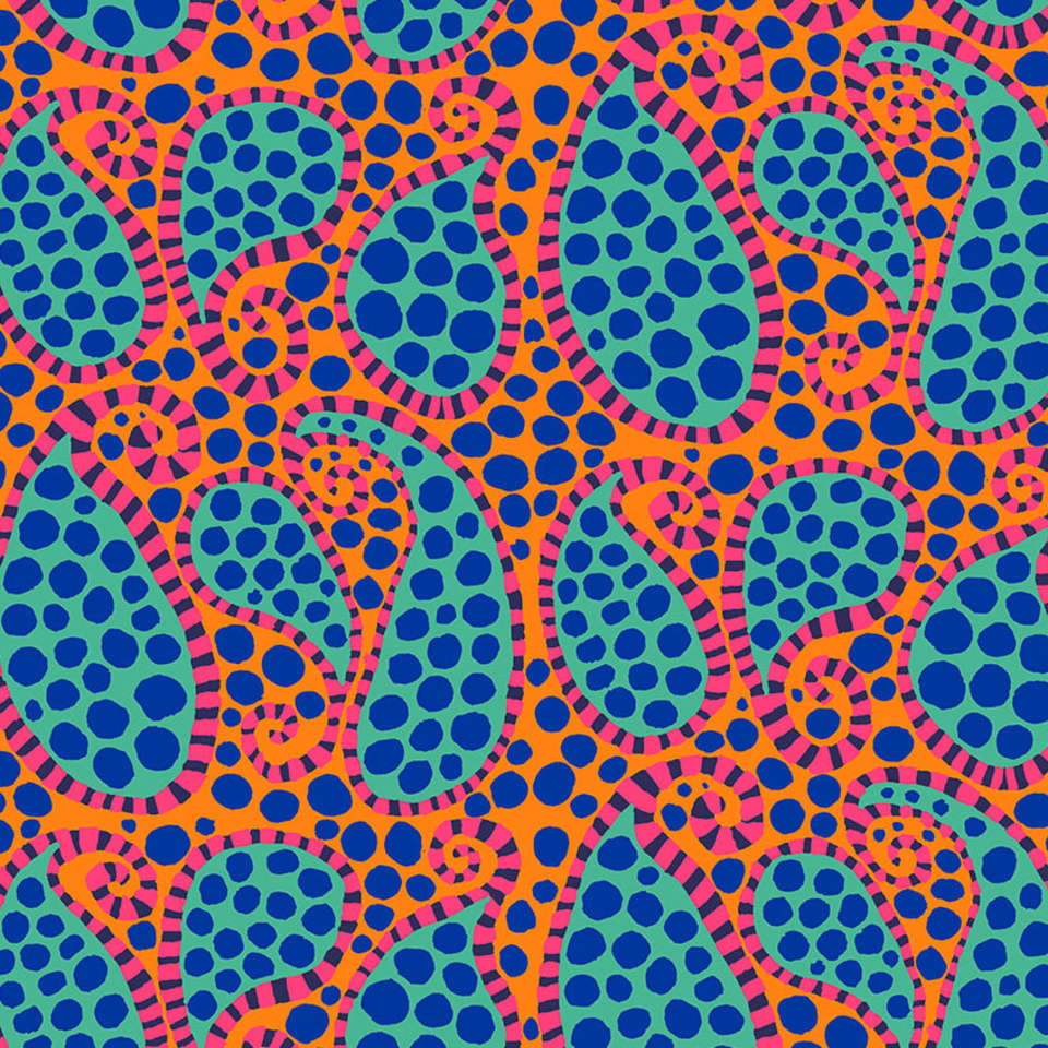 Free Spirit - Kaffe Fassett Collective August 2023 - PWBM090.ORANGE