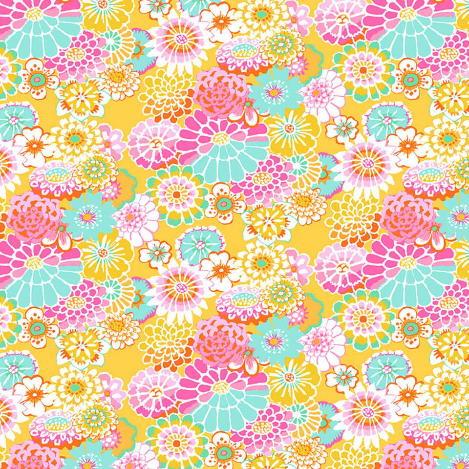 Free Spirit - Kaffe Fassett Collective August 2023 - GP89.YELLOW