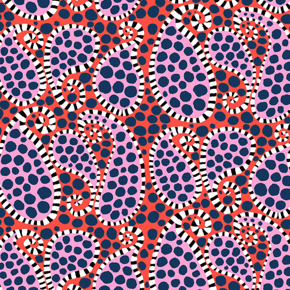 Free Spirit - Kaffe Fassett Collective August 2023 - PWBM090.BLKWHT