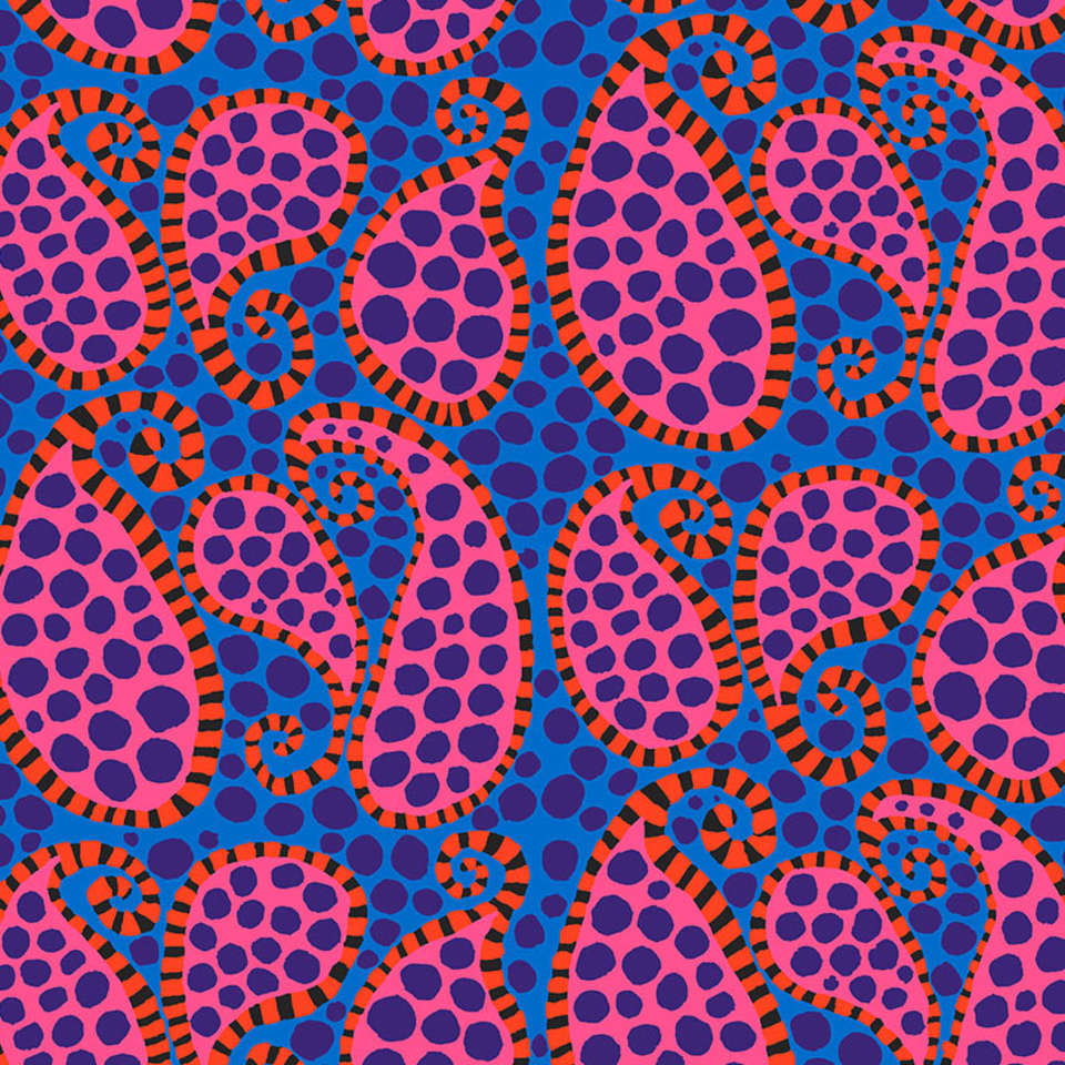Free Spirit - Kaffe Fassett Collective August 2023 - PWBM090.BLUE