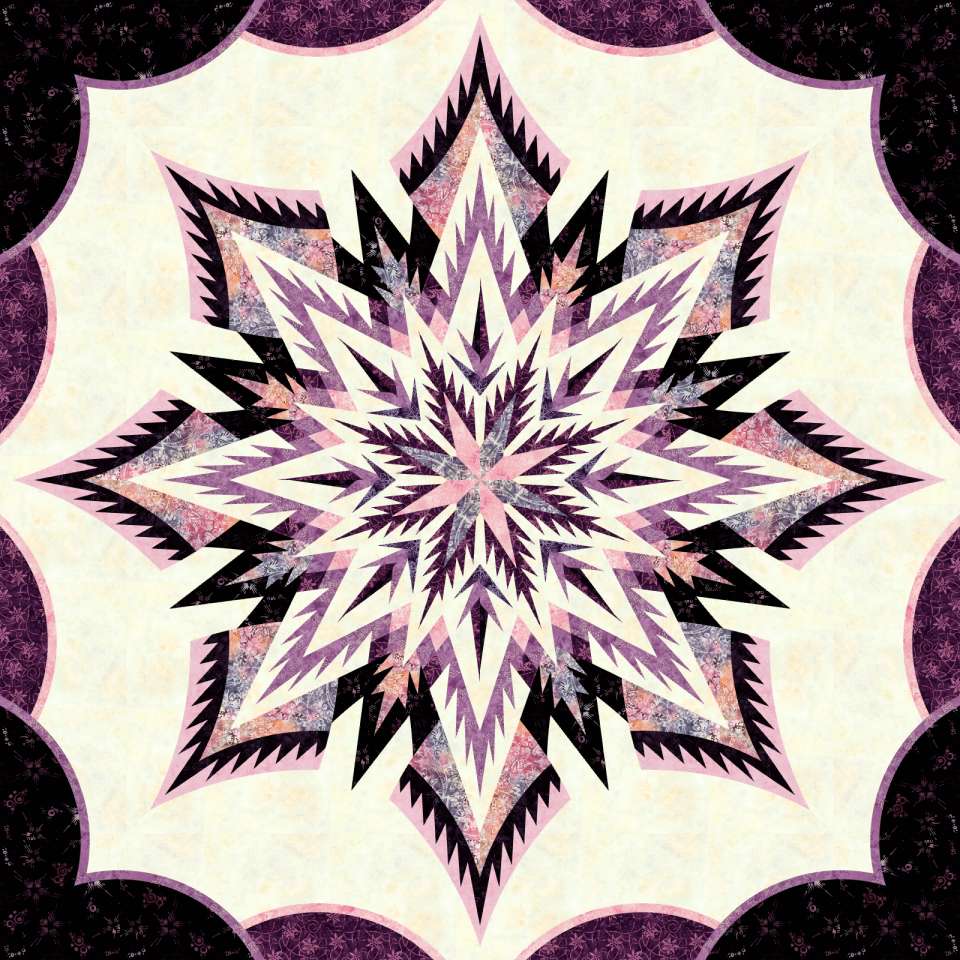 Heather in the Highlands • 80x80 • 1 Left Fabric Only Kit: $244.00 Sale: $170.80 Kit with Replacement Papers: $300.25 Sale: $210.18 Kit with Pattern: $330.50 Sale: $231.35