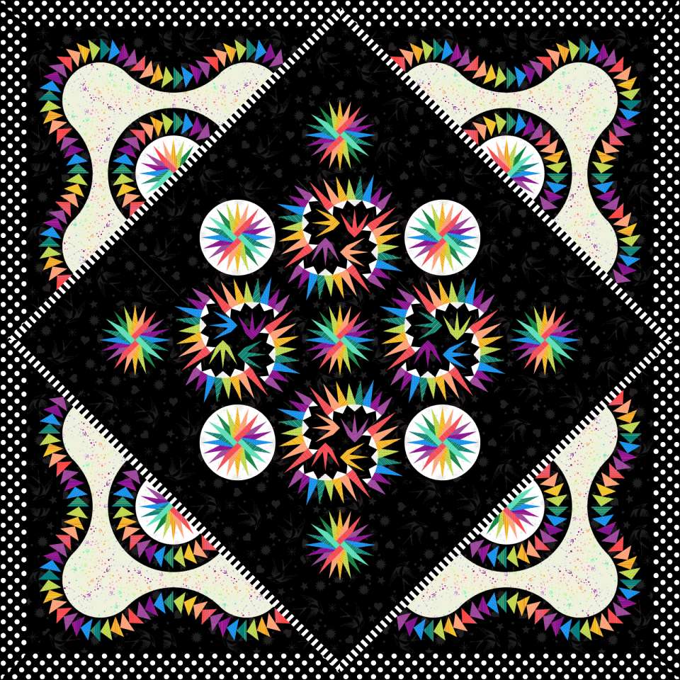 Geodes Queen Expansion • 99x99 Sale: $241.85 ($345.50) Fabric Only Sale: $296.80 ($424.00) Kit with Pattern 