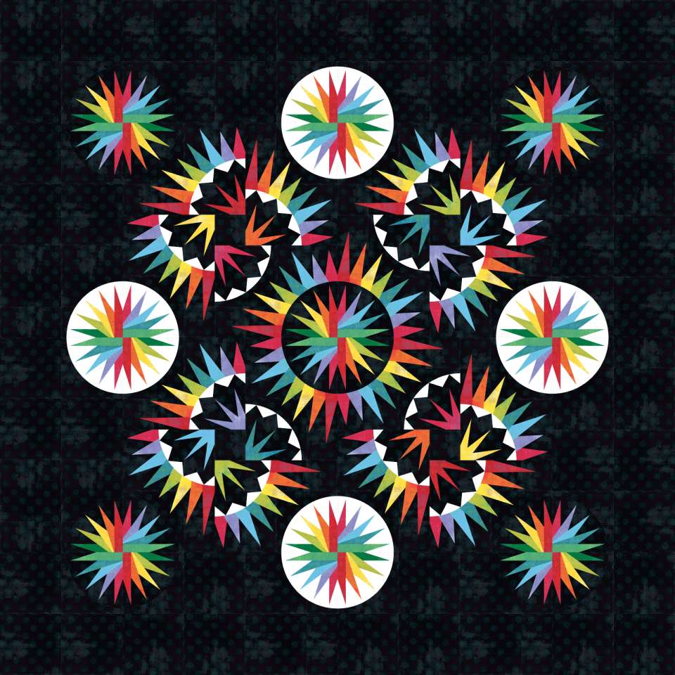 Geodes Grunge Rainbow Quilt Kits Marketplace Quiltworx