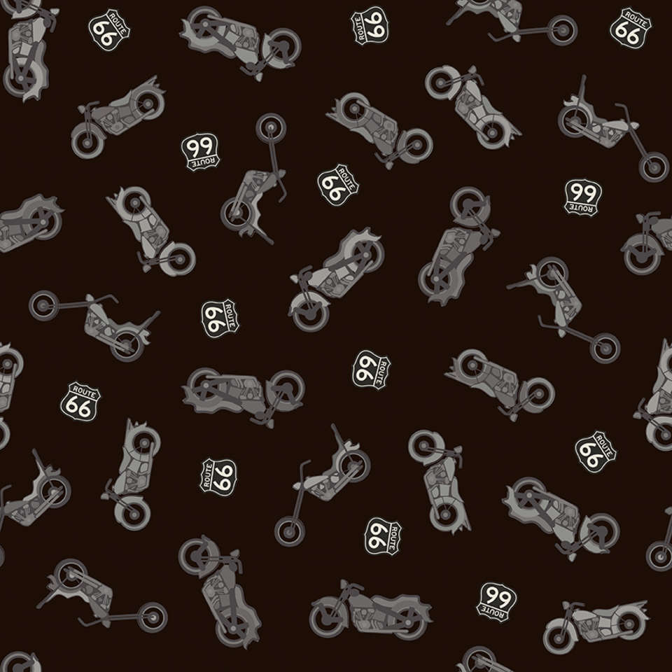 Riley Blake Designs - Route 66 - C15011-BLACK