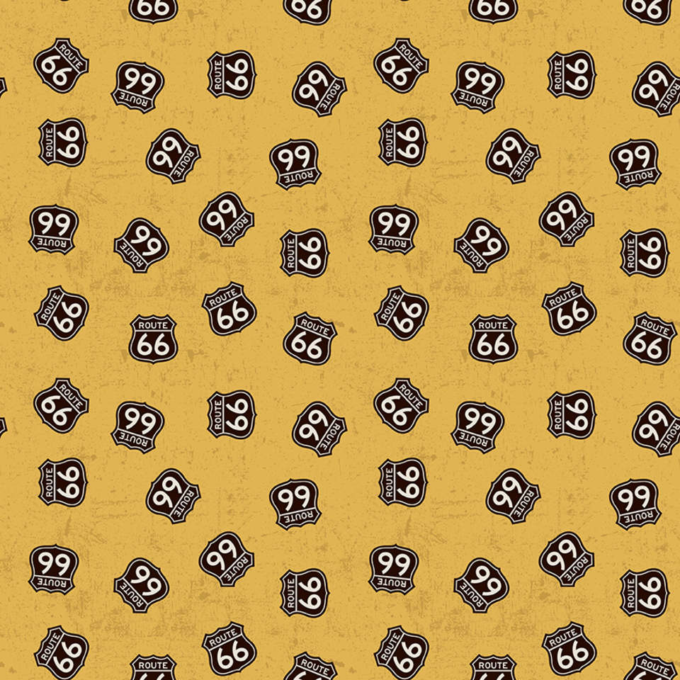Riley Blake Designs - Route 66 - C15013-GOLD