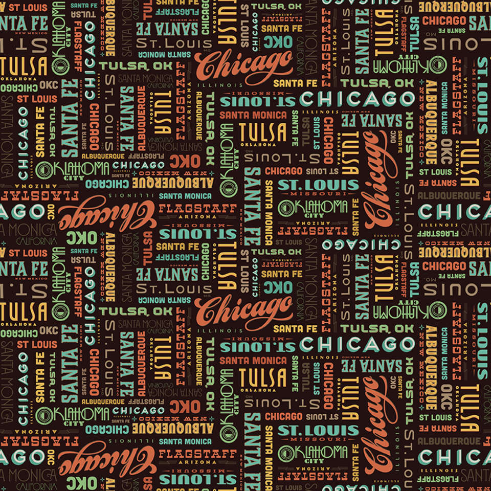 Riley Blake Designs - Route 66 - C15012-BLACK