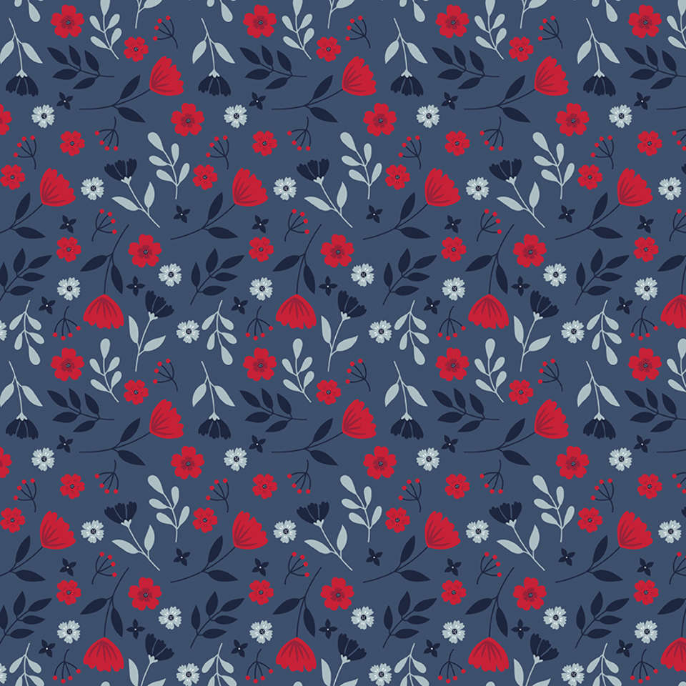 Riley Blake Designs - American Beauty - C14441-NAVY