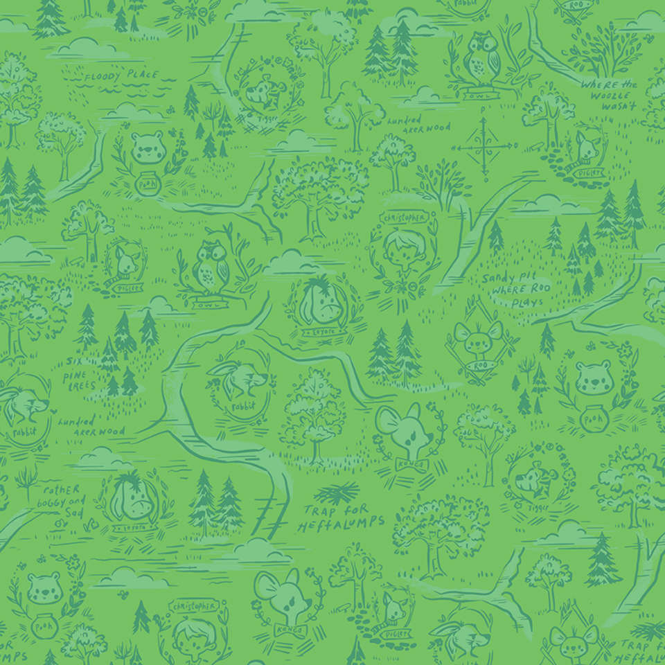 Riley Blake Designs - 100 Aker Woods - C15171-GREEN