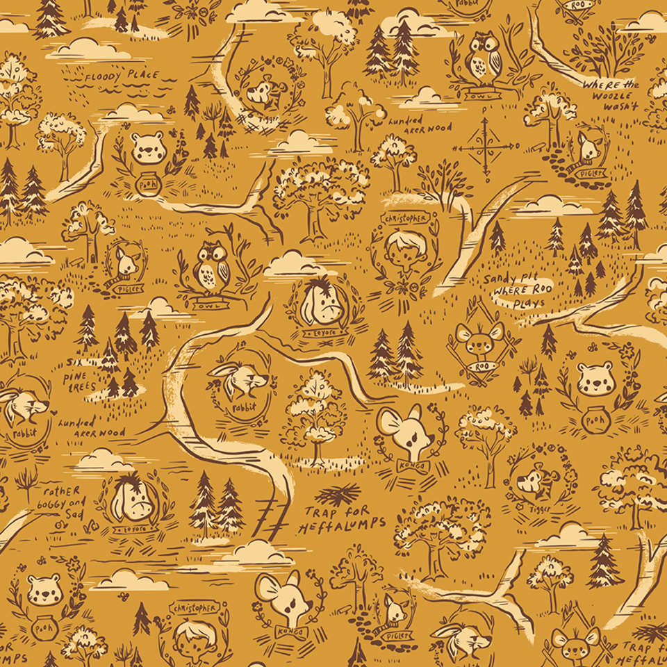 Riley Blake Designs - 100 Aker Woods - C15171-GOLD