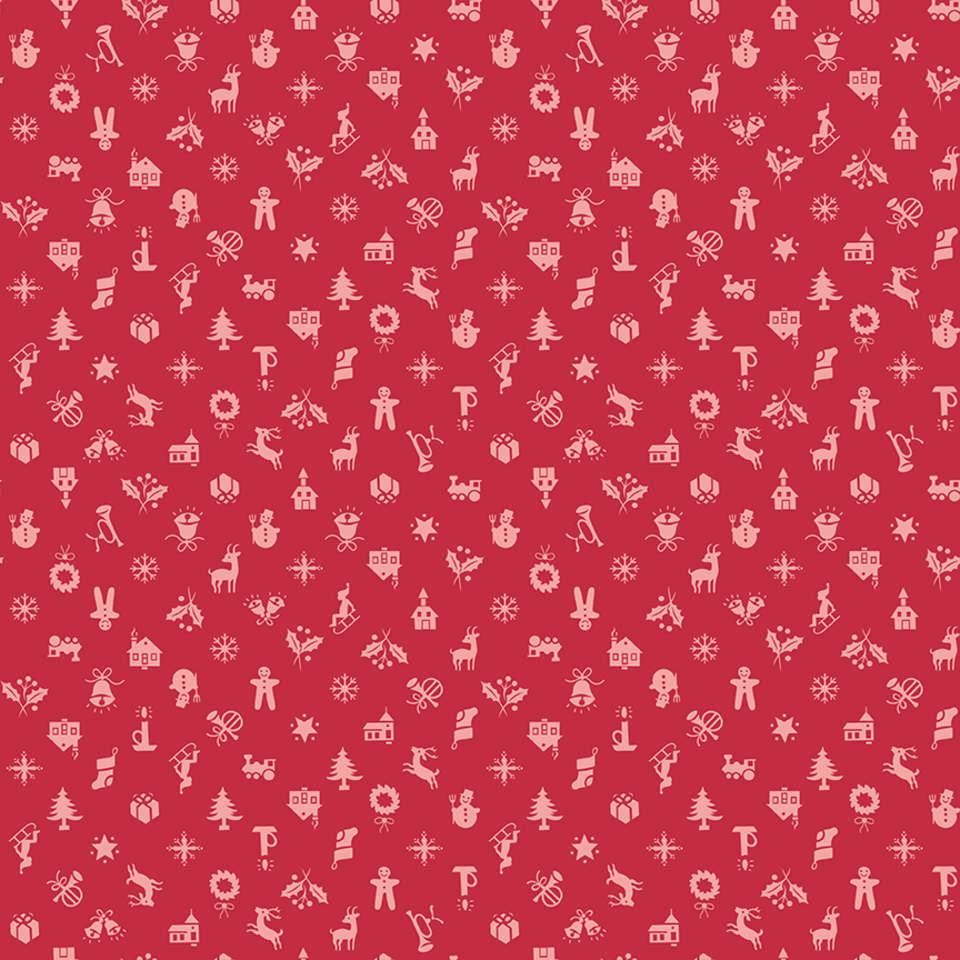 Riley Blake Designs - Home Town Holiday - C14907-BERRY