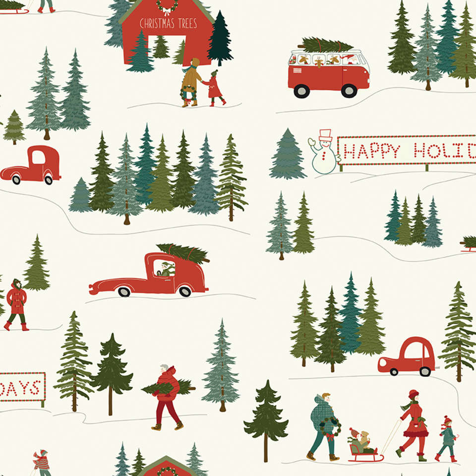 Riley Blake Designs - Christmas Is in Town - C14740-CREAM