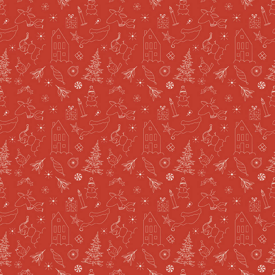 Riley Blake Designs - Christmas Is in Town - C14742-RED