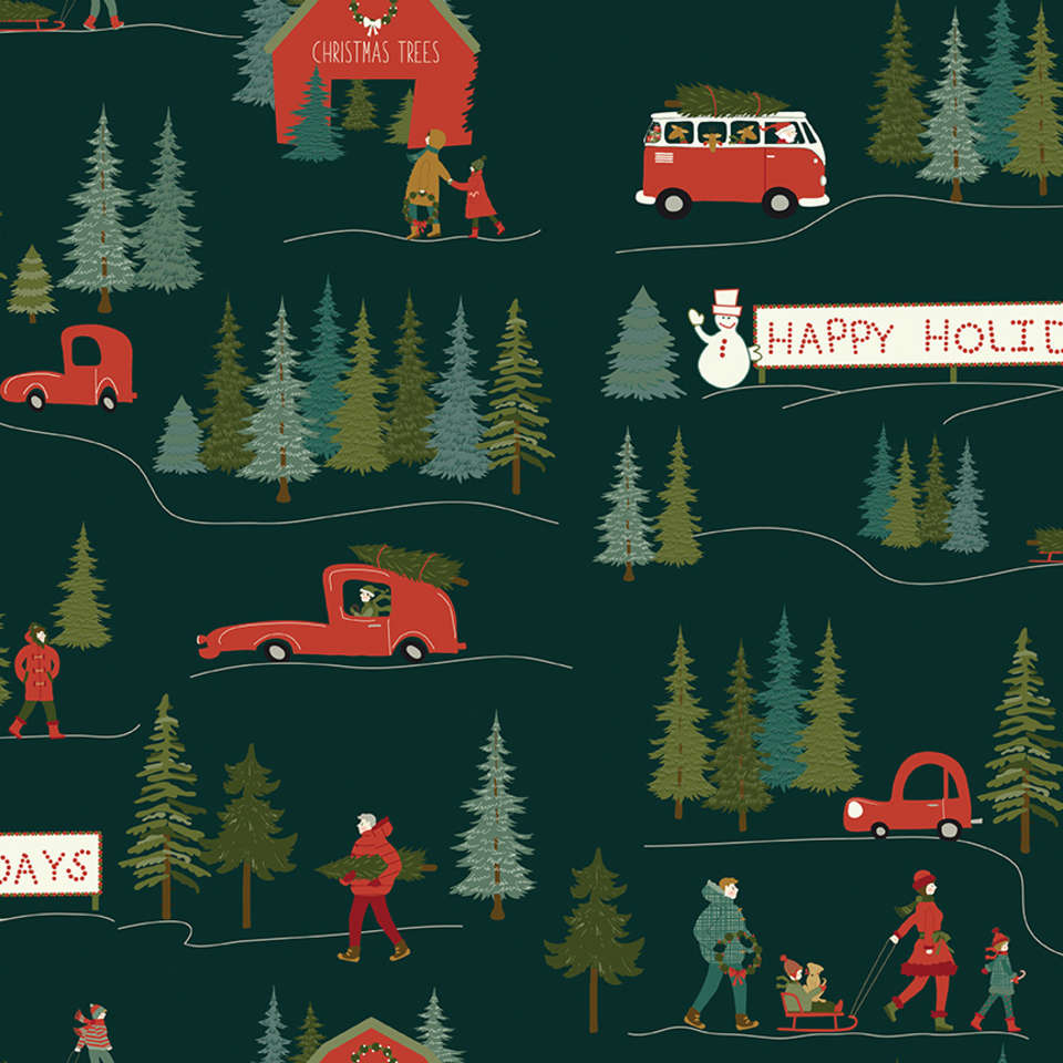 Riley Blake Designs - Christmas Is in Town - C14740-FOREST