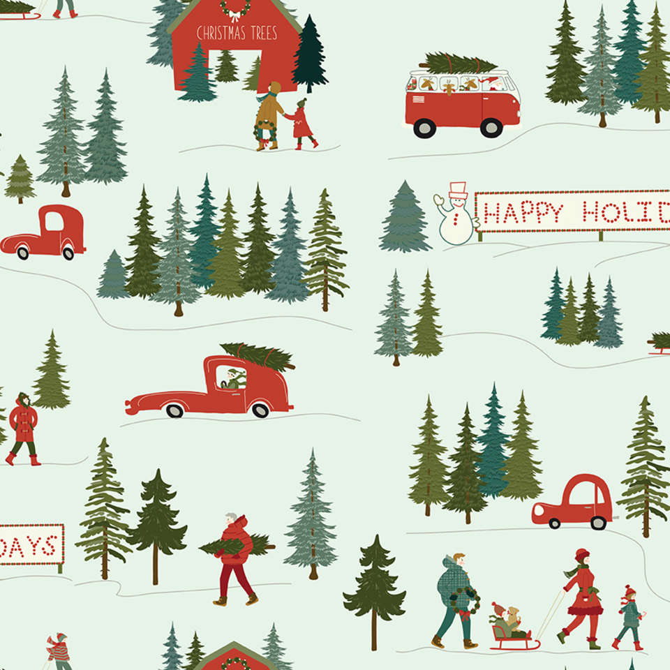 Riley Blake Designs - Christmas Is in Town - C14740-MIST