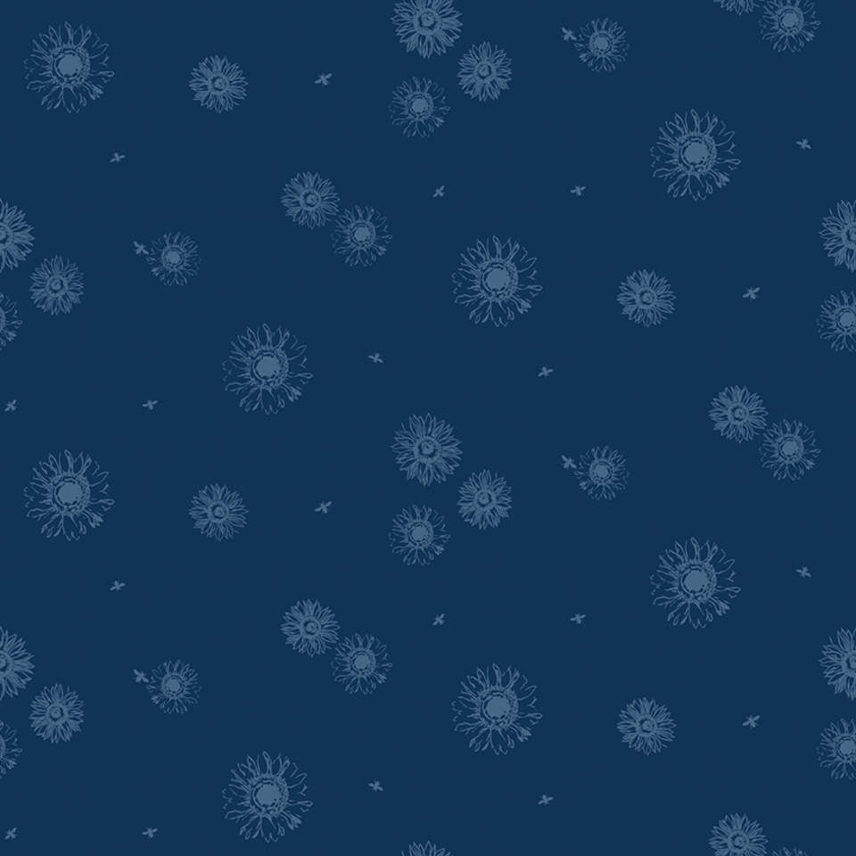 Riley Blake Designs - Honey Bees and Flowers Please - C15134-NAVY