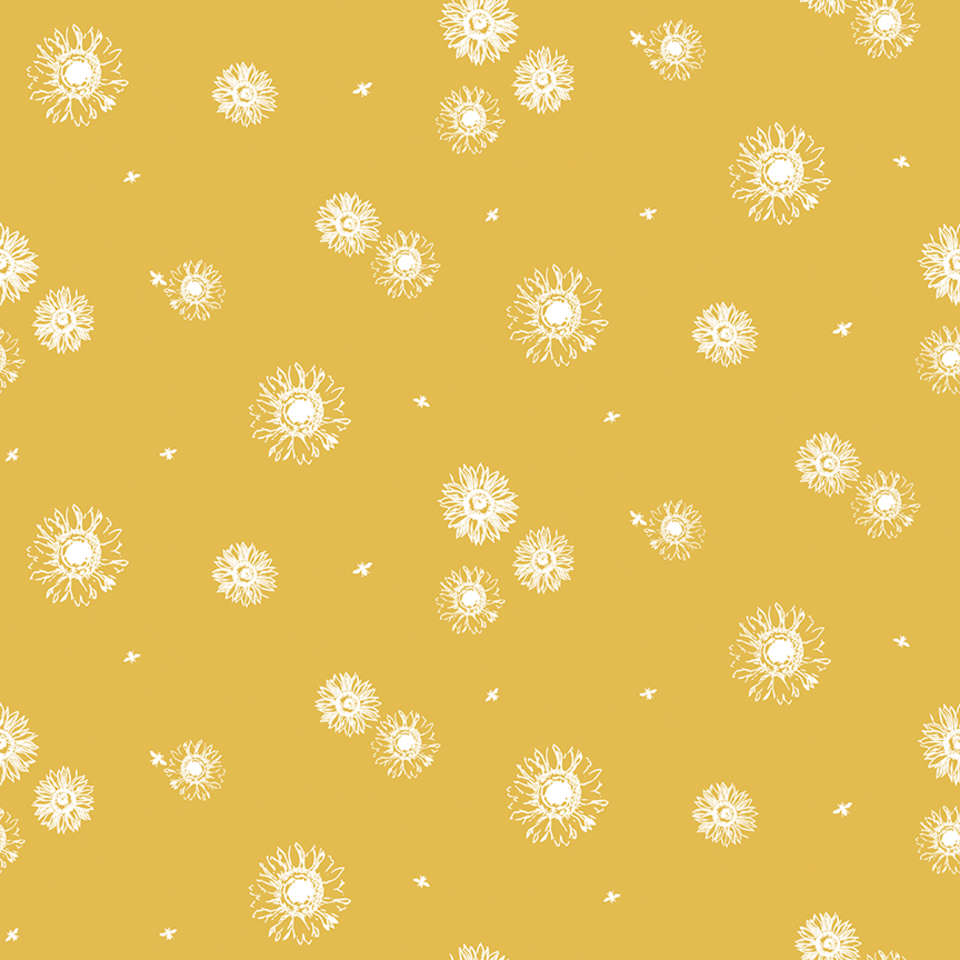 Riley Blake Designs - Honey Bees and Flowers Please - C15134-GOLD