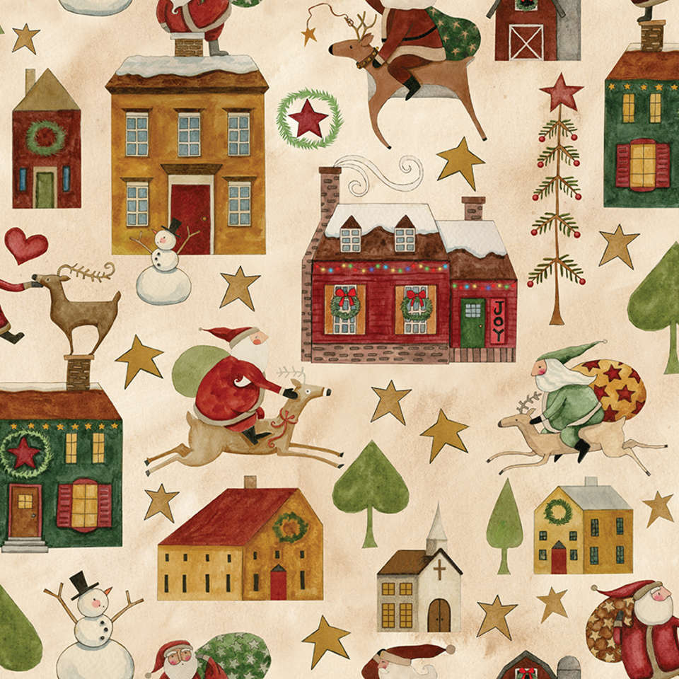 Riley Blake Designs - Up on the Housetop - C14730-SNOWFLAKE