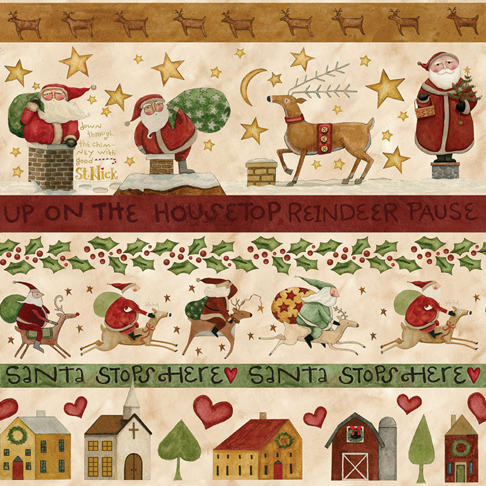 Riley Blake Designs - Up on the Housetop - C14736-SNOWFLAKE