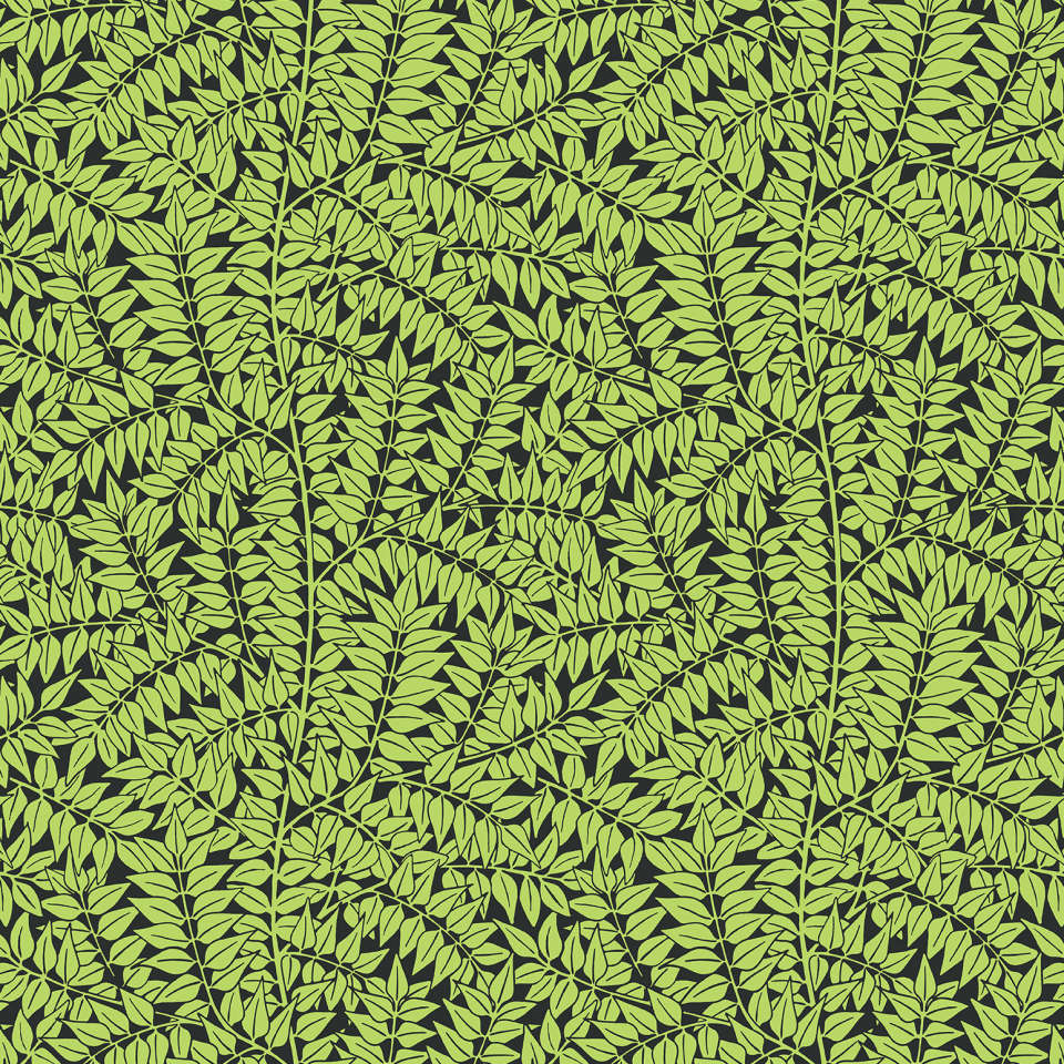 Free Spirit - Kaffe Fassett and Morris & Co. Dec 2024 - PWKW009.BLACK Branches FULL WIDTH
