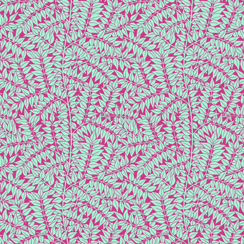 Free Spirit - Kaffe Fassett and Morris & Co. Dec 2024 - PWKW009.MAGENTA Branches FULL WIDTH