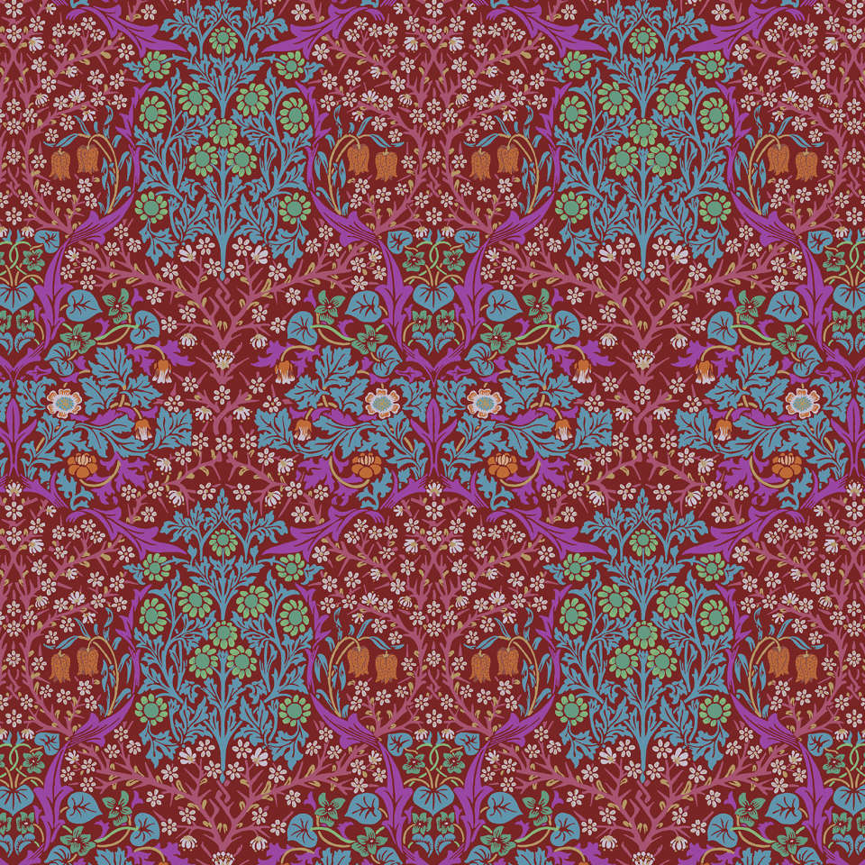 Free Spirit - Kaffe Fassett and Morris & Co. Dec 2024 - PWKW002.BROWN Blackthorn FULL WIDTH