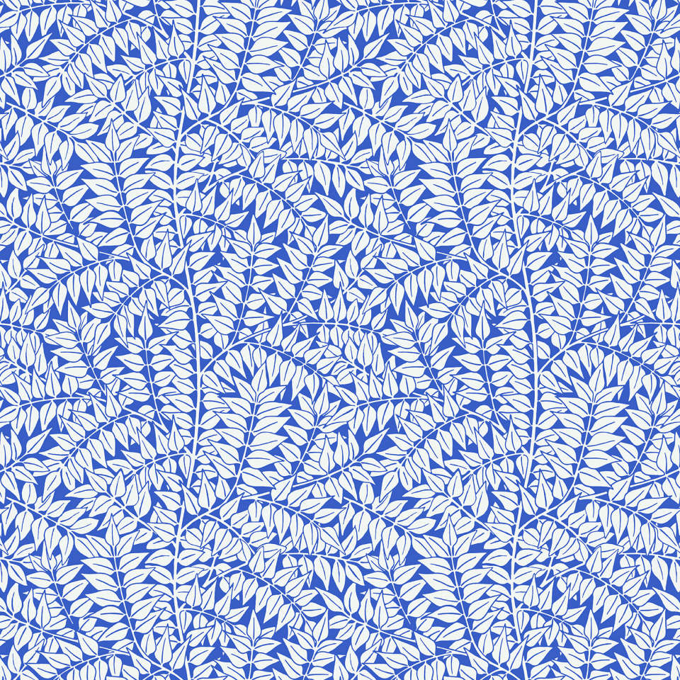 Free Spirit - Kaffe Fassett and Morris & Co. Dec 2024 - PWKW009.BLUE Branches FULL WIDTH