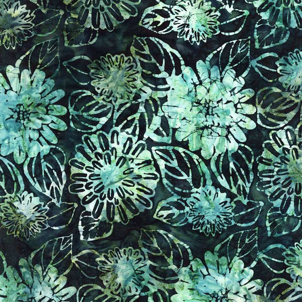 Timeless Treasures - Tonga Rose Petals - TONGA-B1649-SPRUCE