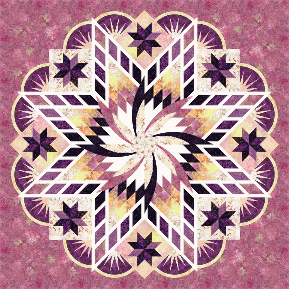 Andromeda • 68x68 • 1 Left Fabric Only Kit: $166.00 Sale: $116.20 Kit with Replacement Papers: $202.00 Sale: $141.40 Kit with Pattern: $231.00 Sale: $161.70