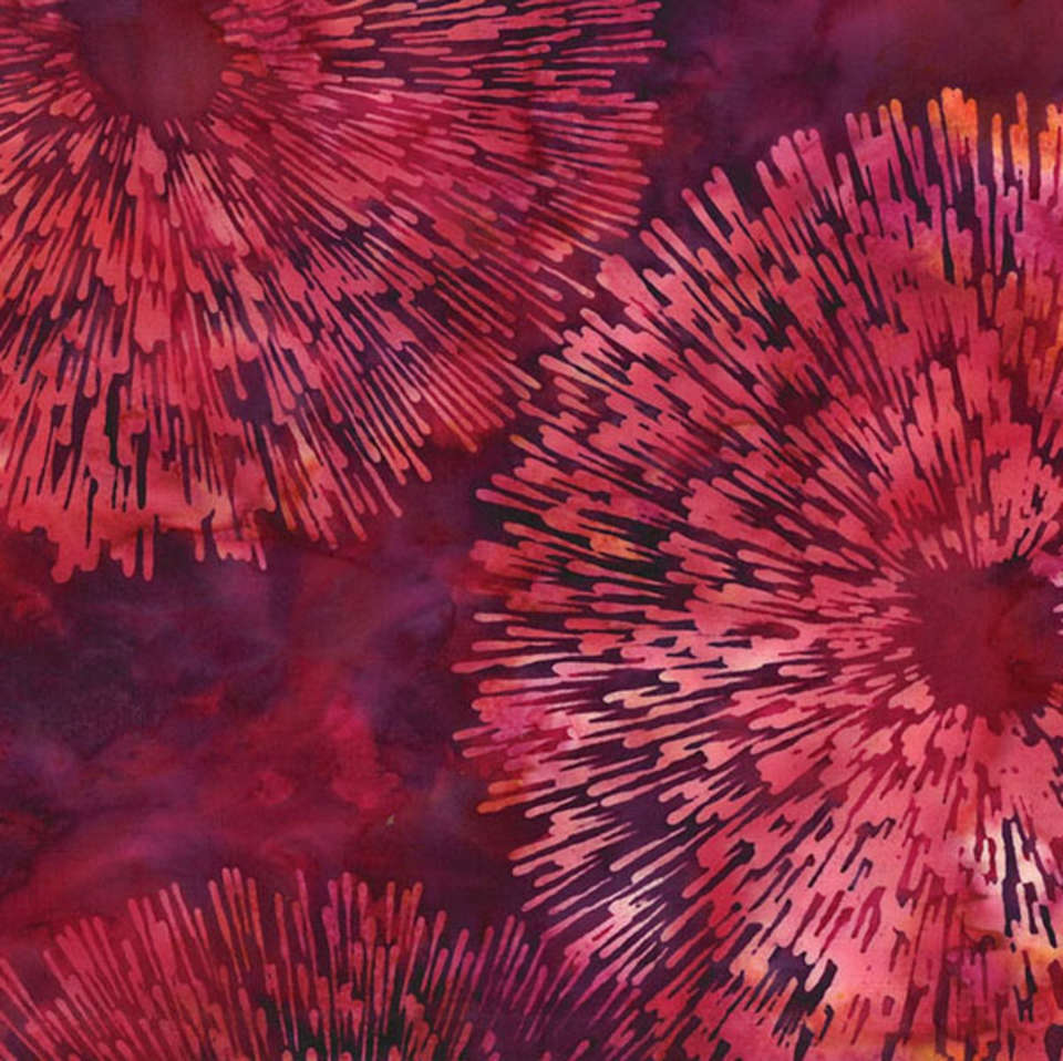 Hoffman California Fabrics - Raspberry Swirl - W2595-143-Ruby