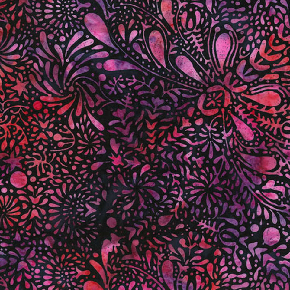 Hoffman California Fabrics - Raspberry Swirl - W2609-378-Jelly