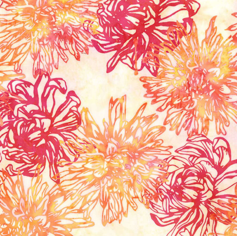 Hoffman California Fabrics - Sunset Hour - W2590-224-Poppy