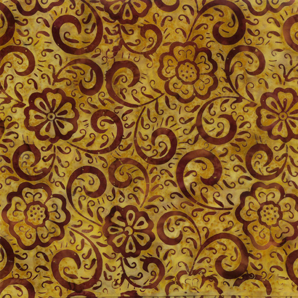 Timeless Treasures - Tonga Apple Basket - TONGA-B6668 RUST