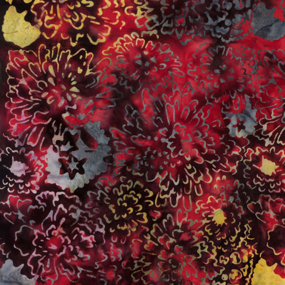 Timeless Treasures - Tonga Apple Basket - TONGA-B3322 CRANBERRY