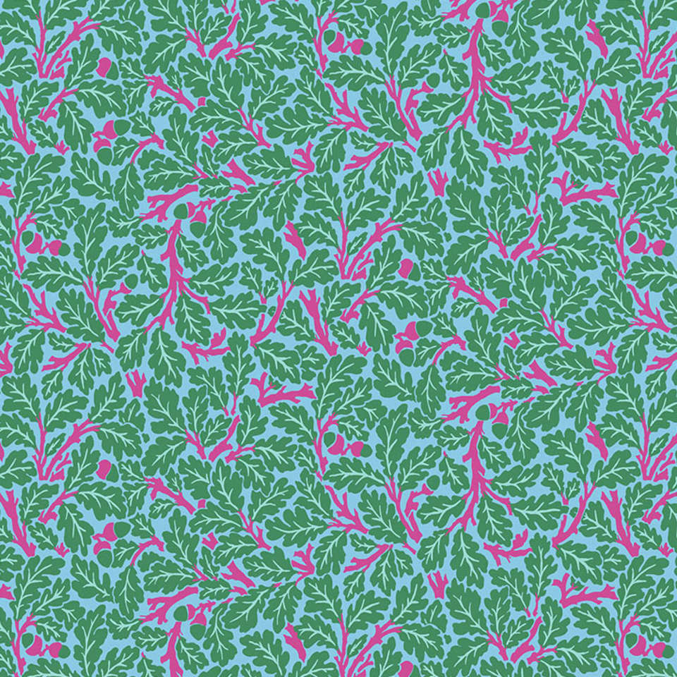 Free Spirit - Kaffe x Morris & Co. Cotton - PWKW003.TURQUOISE