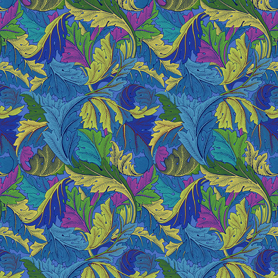 Free Spirit - Kaffe x Morris & Co. Cotton - PWKW006.COBALT