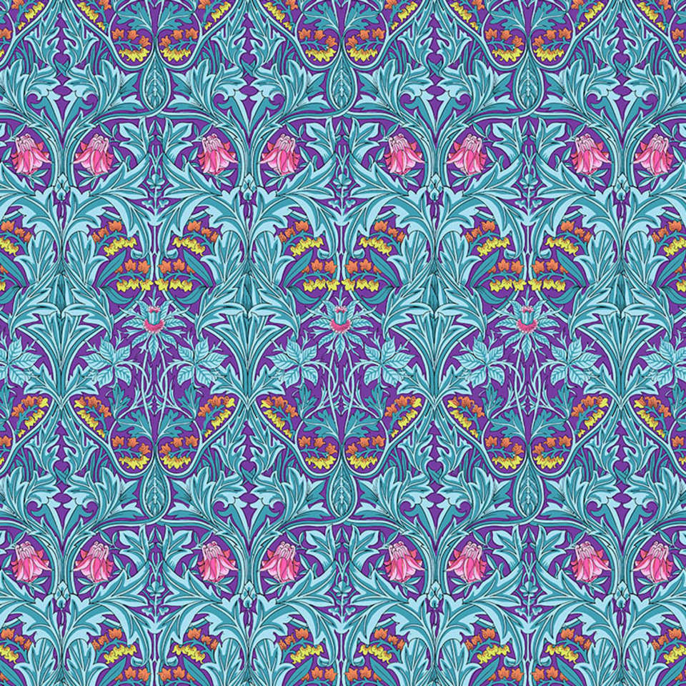 Free Spirit - Kaffe x Morris & Co. Cotton - PWKW004.PURPLE
