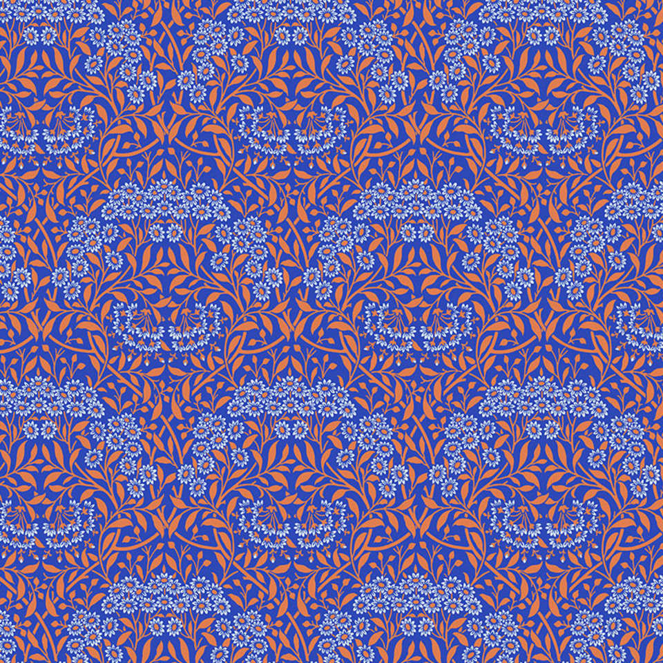 Free Spirit - Kaffe x Morris & Co. Cotton - PWKW007.COBALT