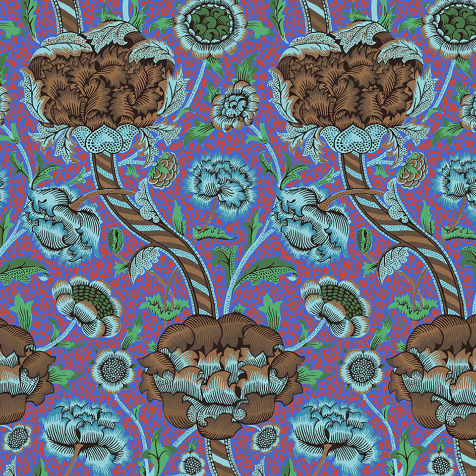 Free Spirit - Kaffe x Morris & Co. Cotton - PWKW012.COBALT